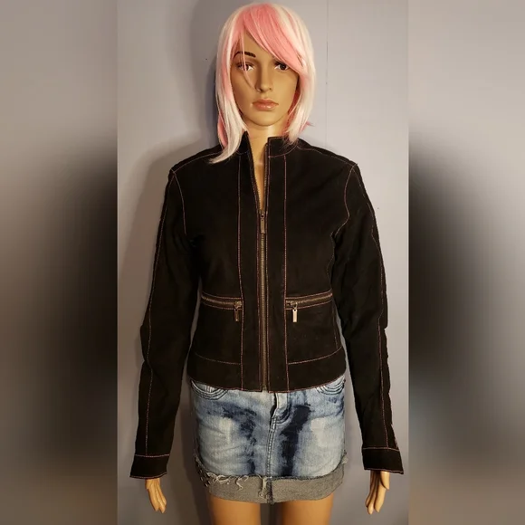 Playboy Suede Leather Jacket XS - Picture 5 of 9